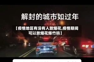 【疫情地区有没有人放烟花,疫情期间可以放烟花爆竹吗】