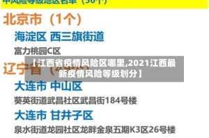 【江西省疫情风险区哪里,2021江西最新疫情风险等级划分】