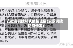安徽省铜陵肺炎疫情进展(安徽铜陵防疫情况)