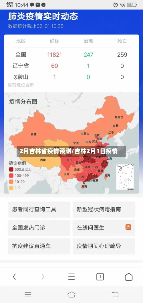2月吉林省疫情预测/吉林2月1日疫情-第2张图片