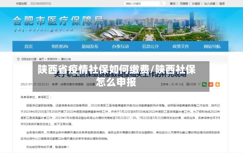 陕西省疫情社保如何缴费/陕西社保怎么申报-第1张图片