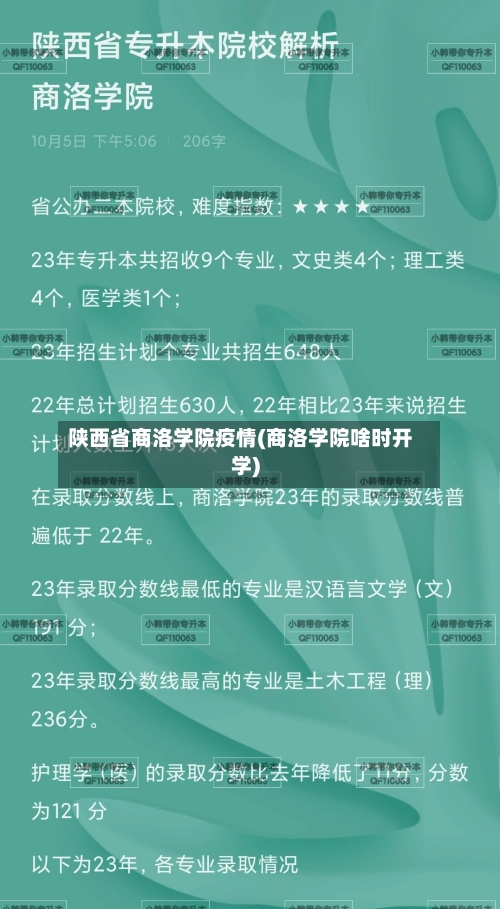 陕西省商洛学院疫情(商洛学院啥时开学)-第1张图片