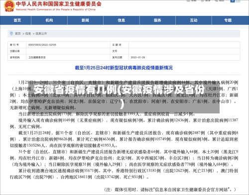 安徽省疫情有几例(安徽疫情涉及省份)-第3张图片